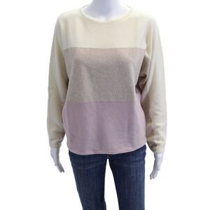 SWTR Womens Merino Wool Color Block Long Sleeve Sweater Multicolor Size S